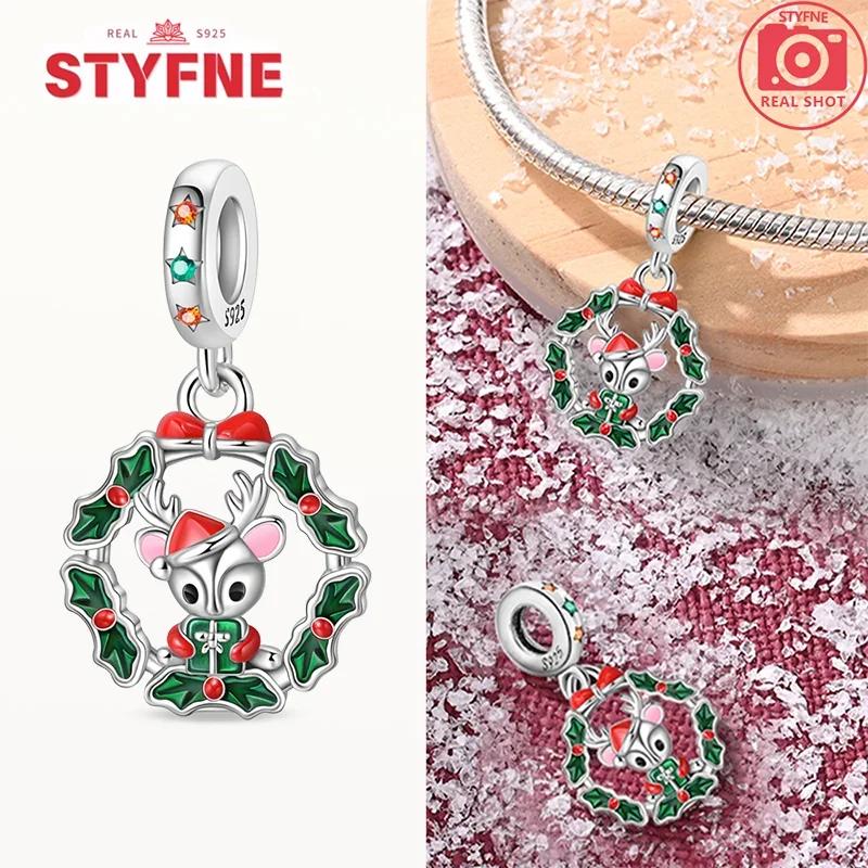 Coppersanta Claus Elk Socks Christmas Charms Beads Fit Original Bracelets Diy Party Jewelry Festival Fine Gifts For Women