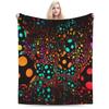 Yayoi Kusama Tokyo 1998 Exhibition Blanket Cover Polka RIP Fleece Throw Blankets Home Couch Printed Soft Warm Bedspreads
