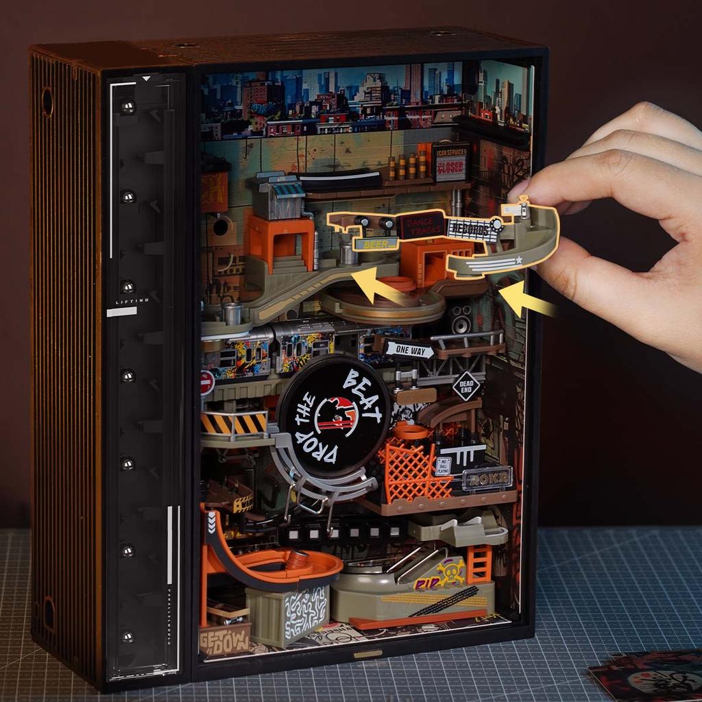 ROBOTIME ROKR Hip-Hop Street Marble Run Mechanical 3D Puzzle MR03S