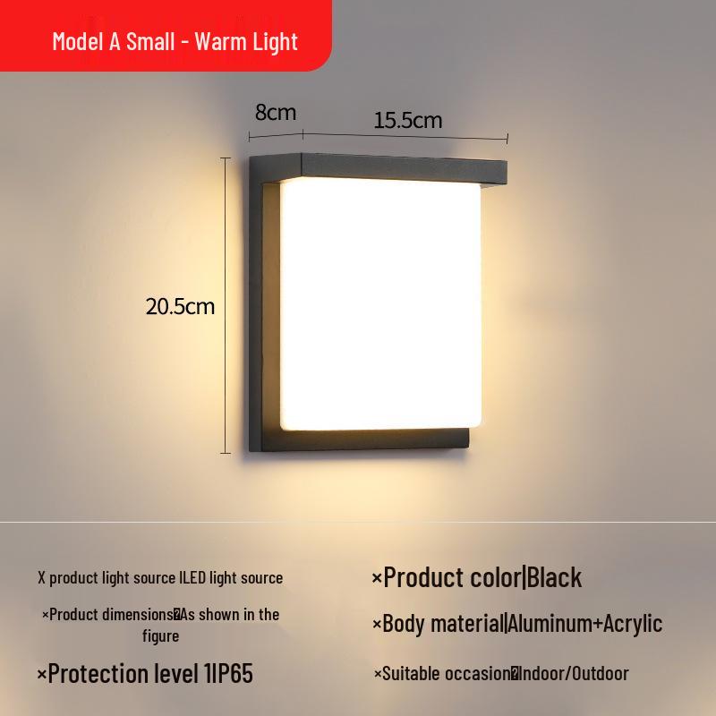 Waterproof LED Wall Light for Balcony, Terrace, Corridor, Stairs, and Courtyard - Super Bright Outdoor Lighting Fixture