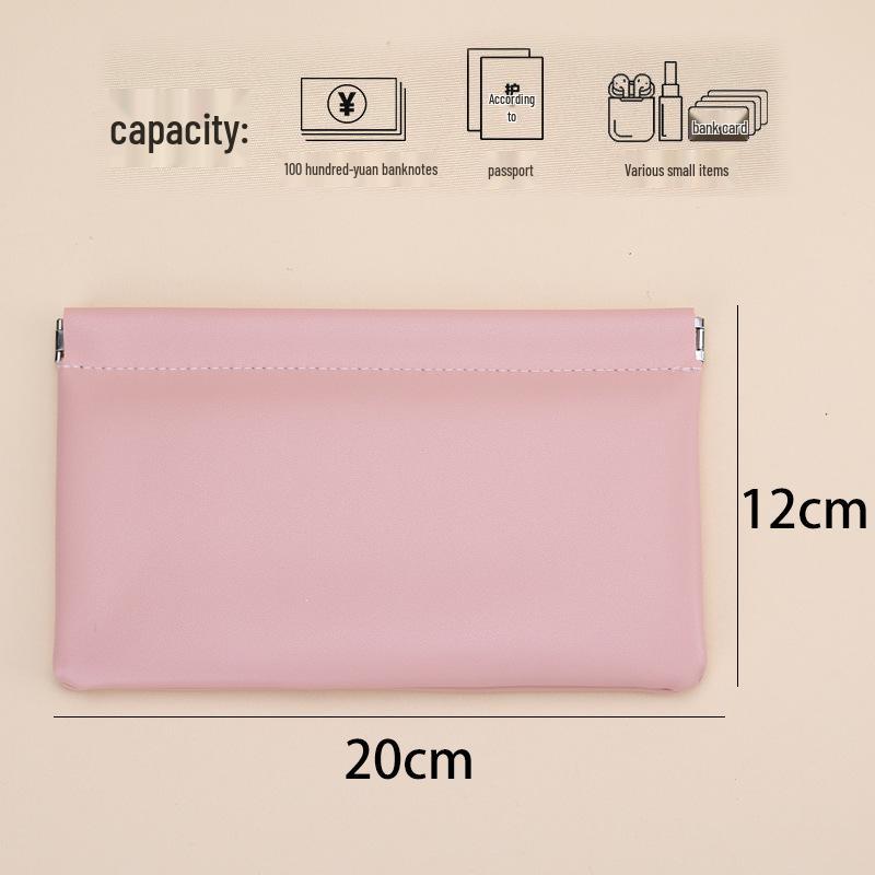 2025 Mini PU Leather Snap-Closure Coin Purse - Waterproof & Portable