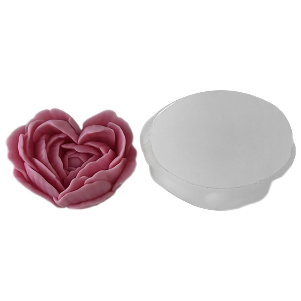 Flower Shaped Candle Mold Aromatherapy Soap Mould Resin Epoxy Mould Plaster Ornament for Birthdays and Festivals