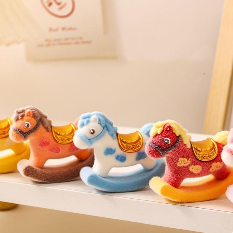 1Pc Kawaii Creative Resin Zodiac Horse Ornament Year Of The Horse Home Decoration Office Desktop Decoration Gifts