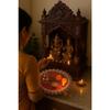 SATYAM KRAFT 1 Pc Handmade Jhumki Platter (10 Inch) with Gota Patti & Golden Moti