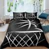 3D Print Basketball Duvet Cover King for Teen Boys Kids Fire Water Sports Bedding Set Microfiber Ball Game Quilt Cover