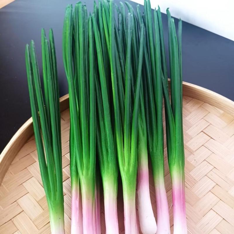3Pcs Realistic Green Onions Simulation Scallions Artificial Simulation Vegetables for Kitchen Decoration and Photography