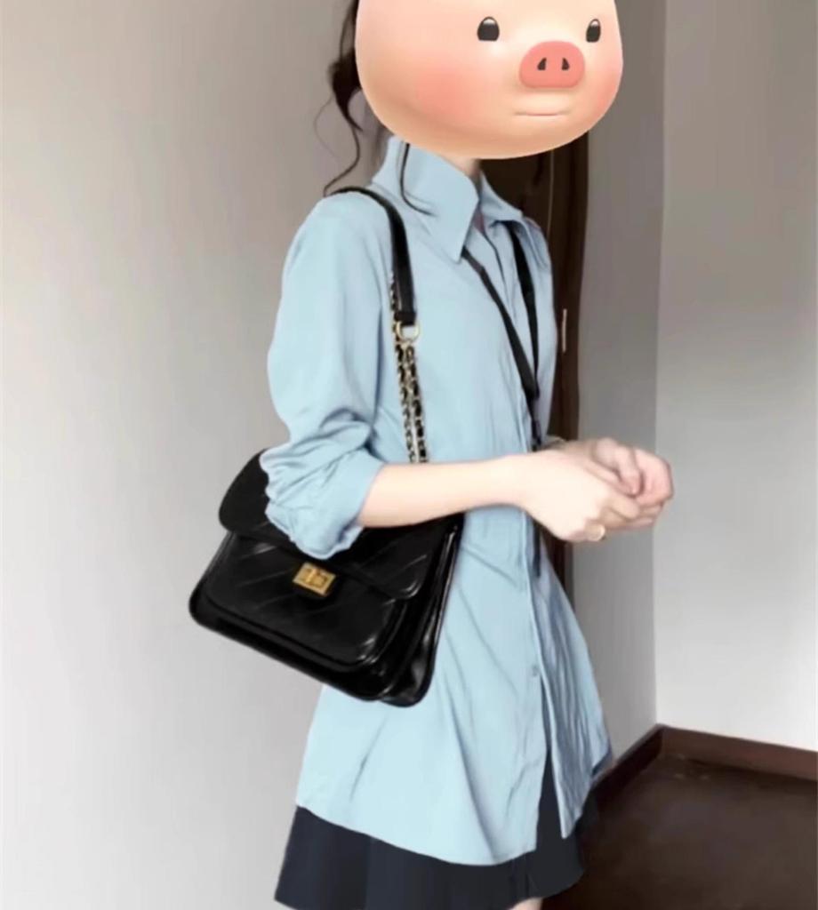 Korean Trendy Spring Slimming A-line Short Sleeve Two-piece Set for Women