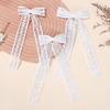 20Pcs/lot random long tail lace bowknot hair clips girls ponytail hair gripes sweet women fresh wedding dress boutique barrette