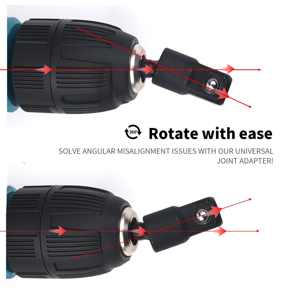 360°electric Drill Air Screwdriver Sleeve Universal Adapter Hexagonal Handle To Square Head Rotary Adapter Connect Rod Tool