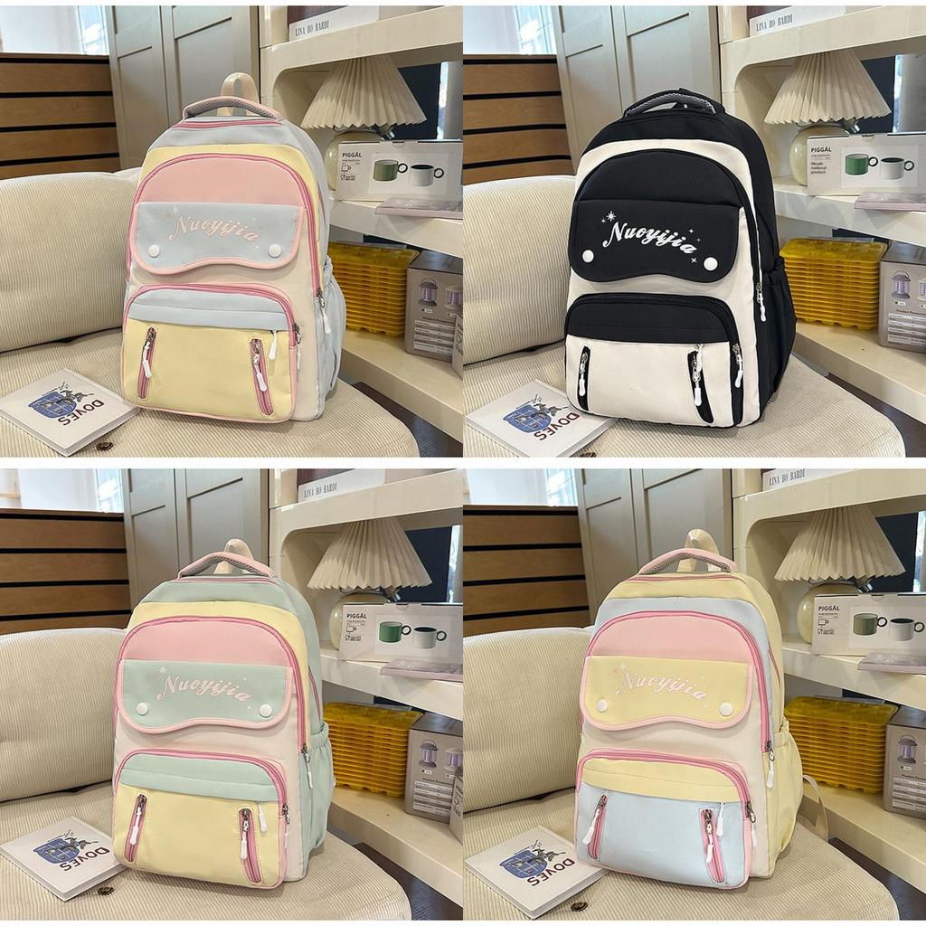 Girl School Backpack College Style Lightweight Nylon With Large Capacity For Teens