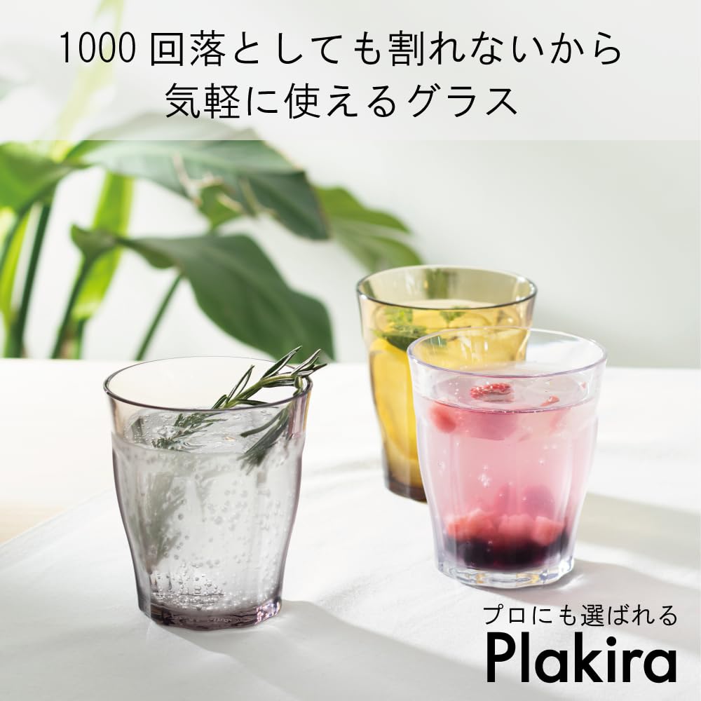 Plakira Unbreakable Standard 10 Dishwasher Made in Home Heat Resistant 100 Commercial Petal Glass BPA IJ Plakira Ishikawa Jushi Kogyo Glasses, pieces,