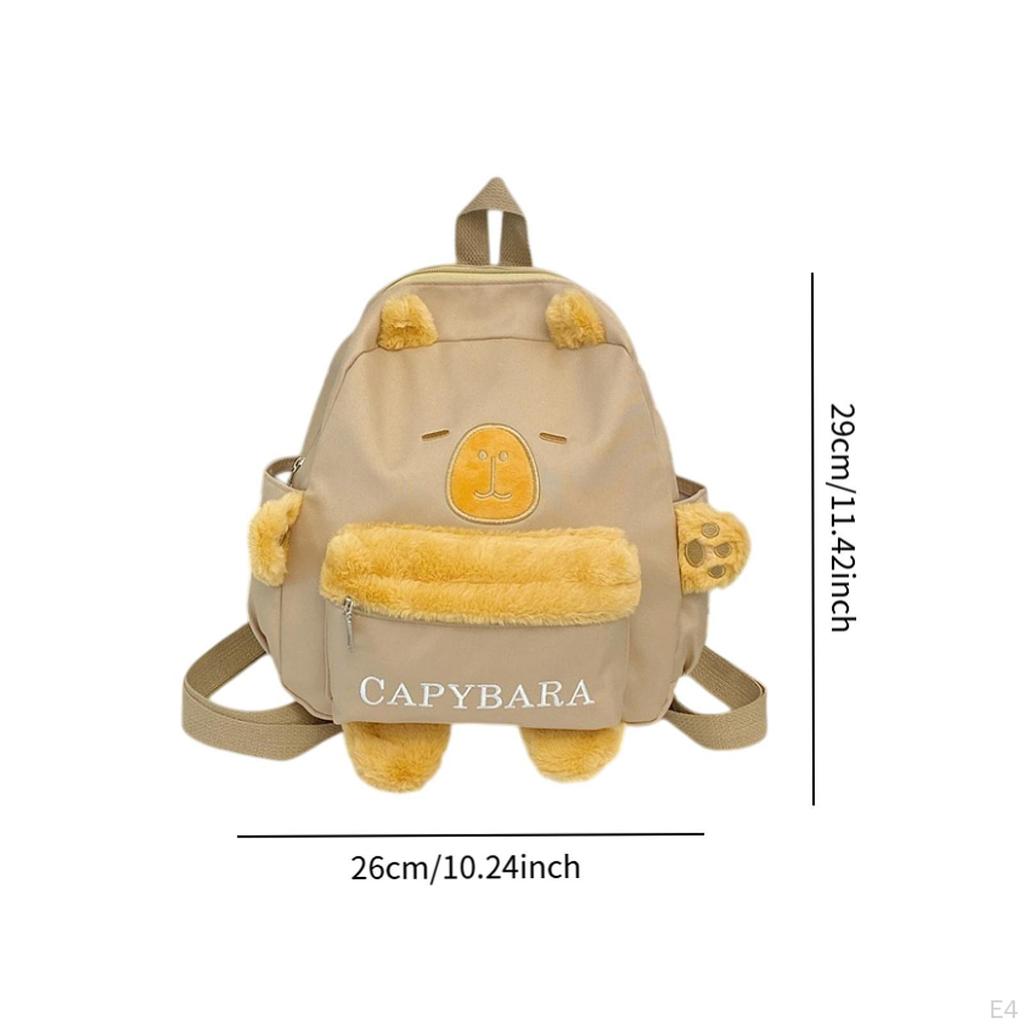 Capybara Plush Backpack Cartoon Casual Stuff Bookbag for Adults Girls Women Boys