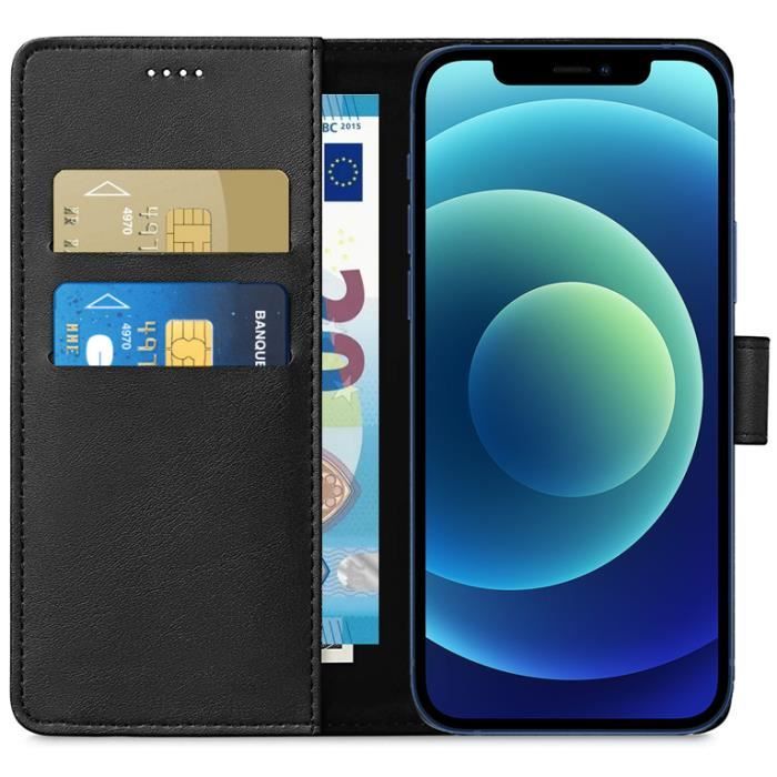 Wallet Case - Phonillico® - iPhone 11 - Black - Hard Plastic - Stand Function
