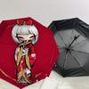 1pc Kimono Flowers Automatic Folding Umbrella, Heavy Duty 8 Rib Iron Frame,  Suitable for Travel, Daily Use, Birthday, Decor Gift m0104023