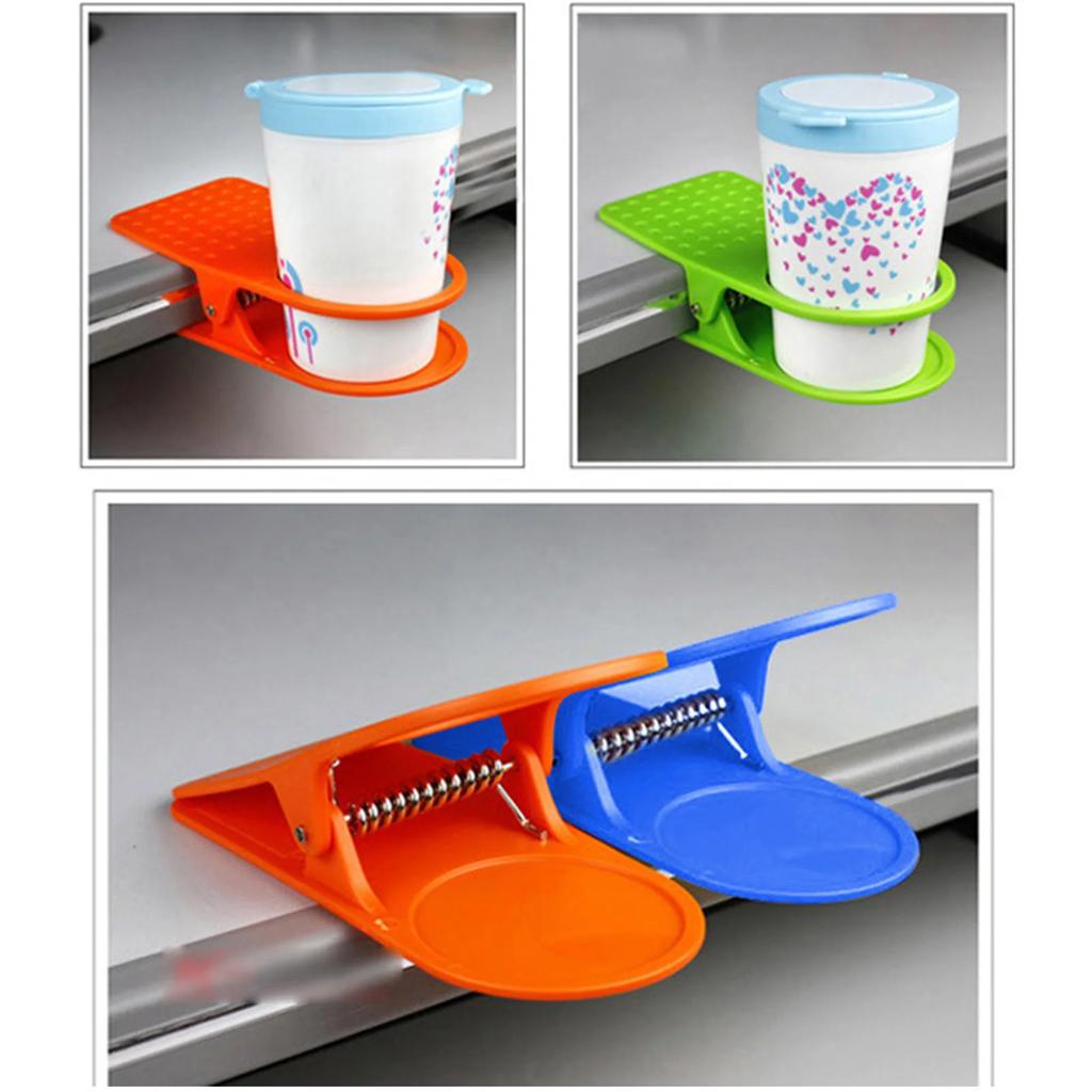 Table Side Cup Holder Tea Accessories Desktop Organization Storage Cup Stand Placemats Cup Clip Drink Cup Cans Coffee Mug Holder