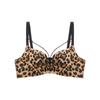 Traceless gathering, secondary breasts underwear, sexy pure desire to support, showing big breathable leopard print, small chest, no steel ring bra