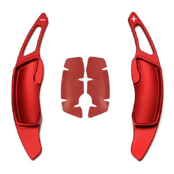 Red Aluminum Steering Wheel Paddle Shifter Extensions For Subaru BRZ Impreza WRX