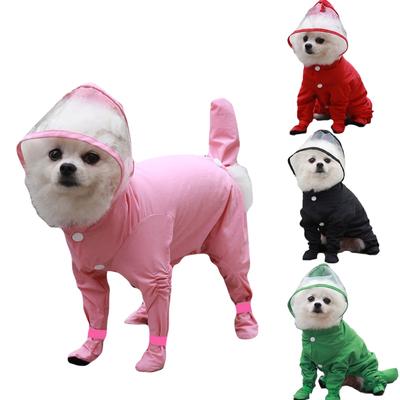Küçük Köpek Yağmurluk Ceket Kış Köpek Tulum Tulum Polyester Kapşonlu Pet Köpek Giysileri Açık Kapşonlu Su Geçirmez Giyim