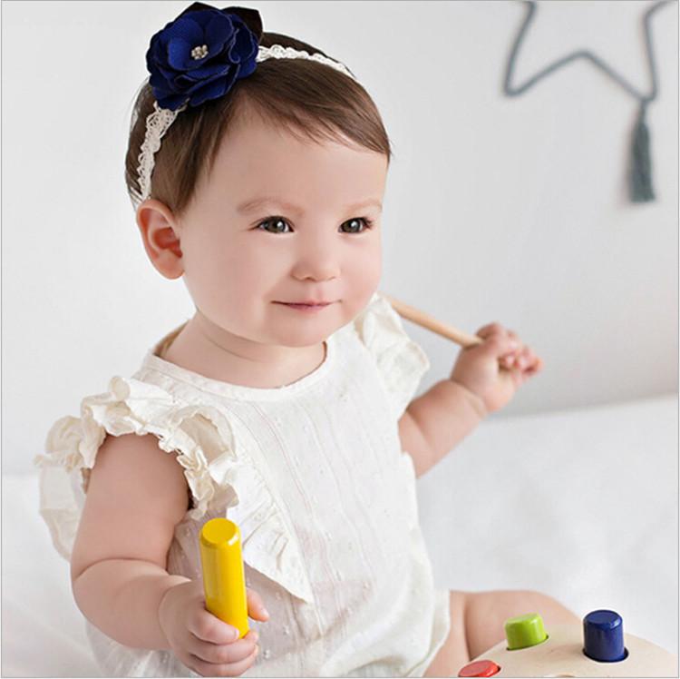 Kawaii Flower Headband Rabbit Ears Turban Headband Baby Girls Kids Hair Bows Head Bands Accessories for Children Headdress