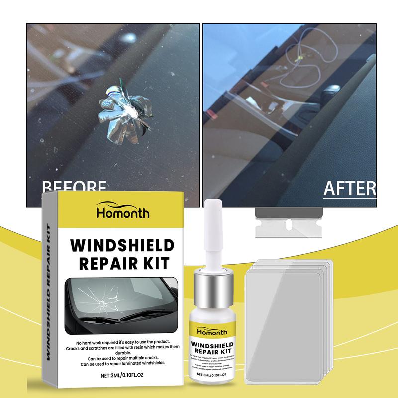 Car Windshield Glass Repair Agent Auto Window Glass Cracked Glass Scratch Crack Restore Fluid Curing Glue Tools Set Accessory