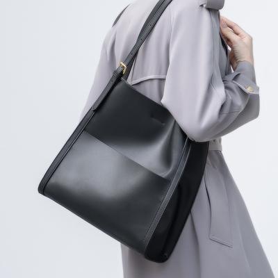 New Cowhide Large Bag Women's Large-capacity Leather Women's Bag Commuter Tote Bag Shoulder Bag Women