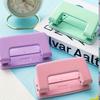 Mini 2-Hole Punching Machine DIY Hole Punching Detection Book Page Stitcher Office Stationery Macaron Color