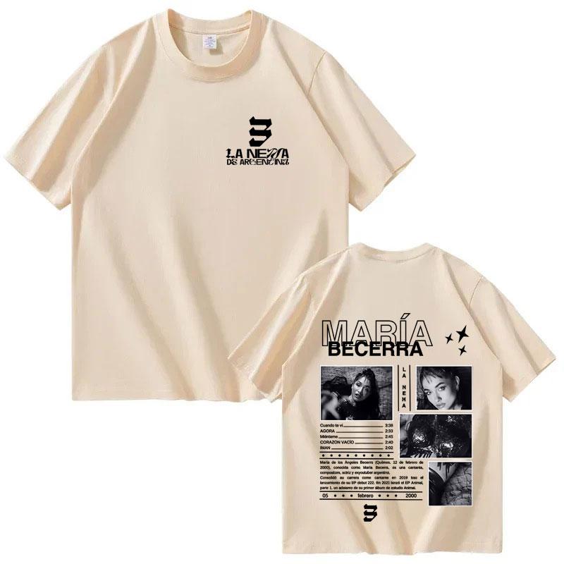 

Singer Maria Besela s Album Product T-shirt Aesthetic Streetwear for Men and Women 2025 Summer Pure Cotton 100% Printed T-shirt S