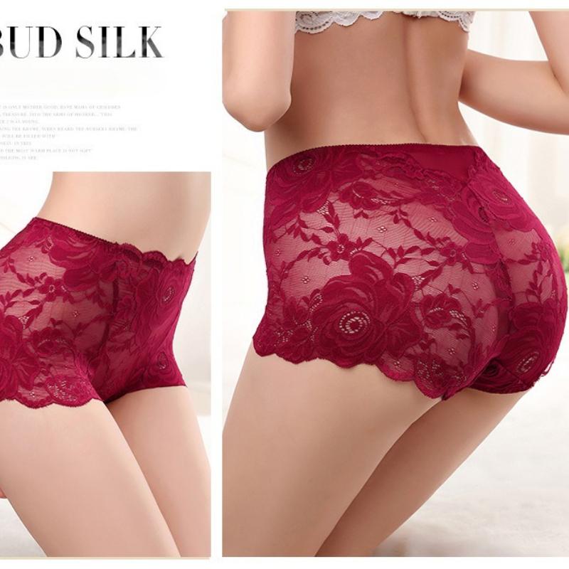 Seksi Dantel Külot Kadın külotları Popo kaldırma pamuklu kasık büyük beden erkek şortu Yüksek bel külot