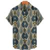 Summer Fashion 3d Print Short Sleeve Hawaiian Men's Shirts Summer Casual Tops Beach Party Vacation Shirts Outdoor Men's and Women's Shirt