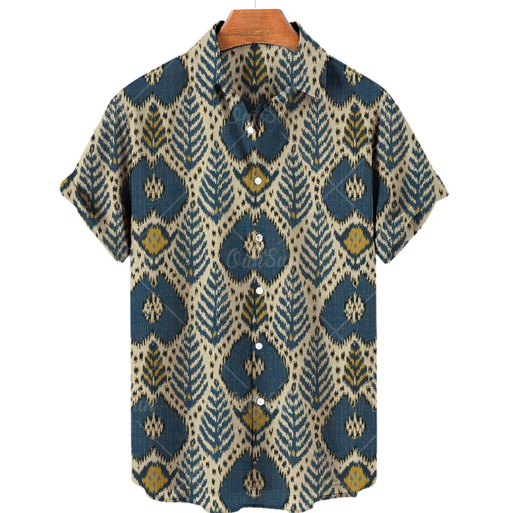 Summer Fashion 3d Print Short Sleeve Hawaiian Men's Shirts Summer Casual Tops Beach Party Vacation Shirts Outdoor Men's and Women's Shirt