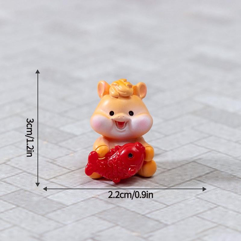 2026 New Year Resin Pony Decoration Ornament Mini Car Desktop Ornament New Year Birthday Blessing Gift Spring Festival Crafts