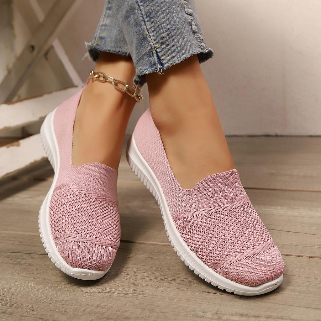 Damen Atmungsaktive Mesh Slipper Sommer Komfort Flache Schuhe