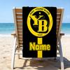 1pc Football35 Beach Towel with Custom Name, Beach/Swimming/Bath/Picnic/Camping Towel, Suitable for Seaside Beaches