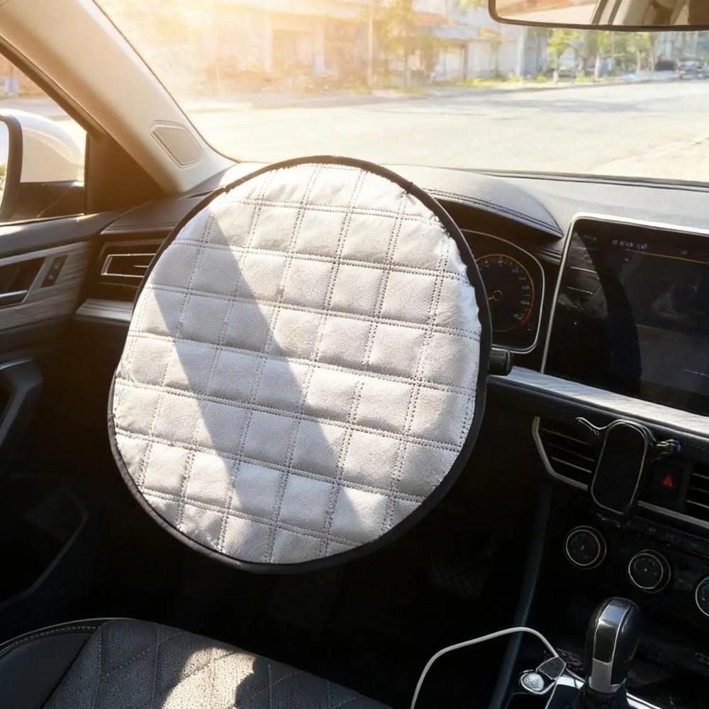 Heat-Resistant Car Steering Wheel Sunshade Cover  Car Interior Accessories