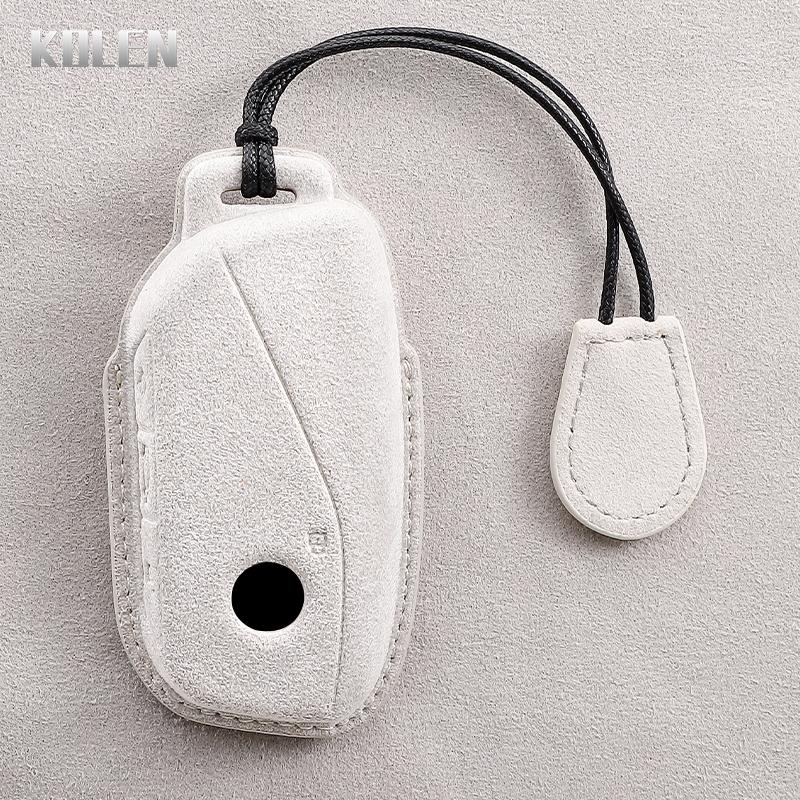 Leather Car Remote Key Case Cover Shell For Bmw 7 Series I7 X7 Ix Lci X1 U11 G70 G09 G21 F40 M3 M4 Xm U06 G81 Ix3 Accessories