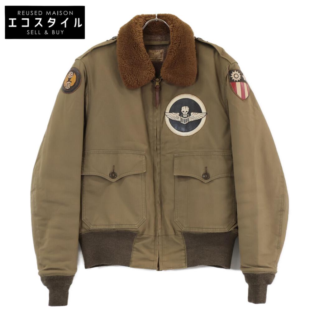 THE REAL MCCOY'S STAGG COAT B-10 Burma Bridge Busters Flight Jacket 38 khakiUsed