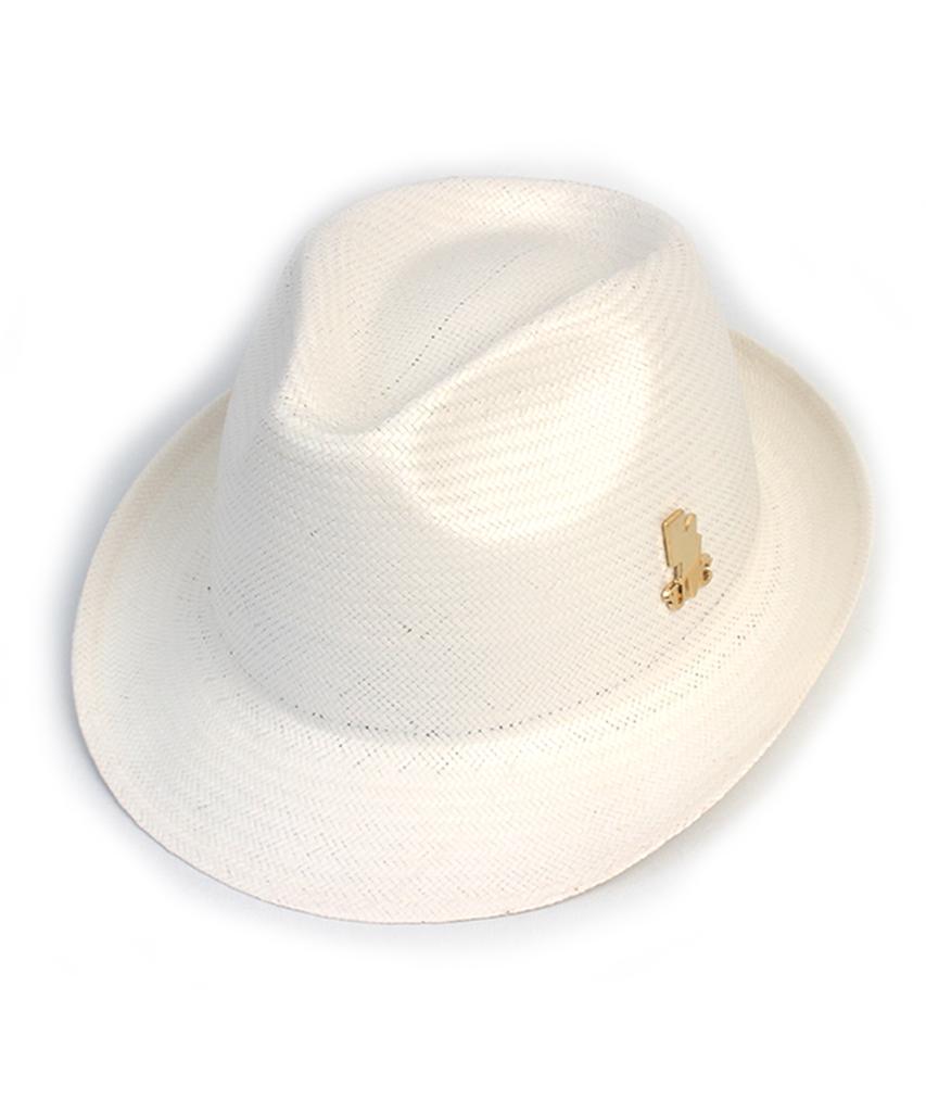 Yunibeosyeolkemiseuteuli Bu Gentle Simple White Fedora Summer Hat
