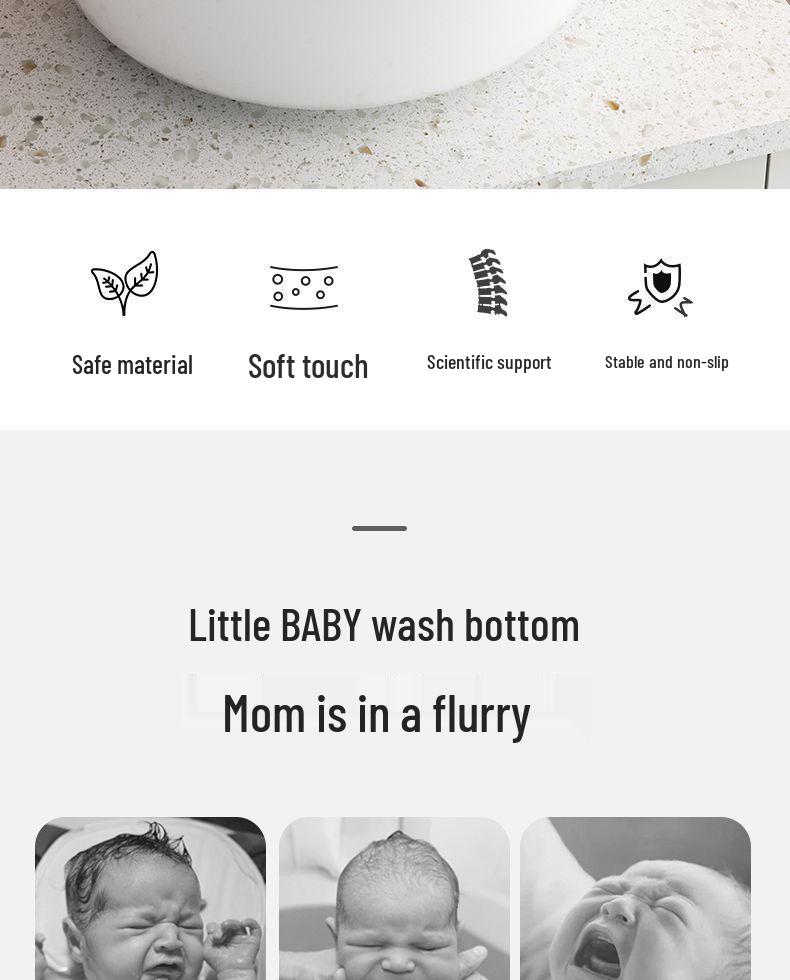 Newborn Baby Girl Bath Basin - Infant Wash Artifact