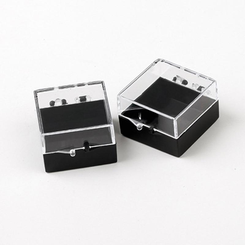 16pcs Clear Plastic Jewelry Display Case With Secure Lid for Rings Earring Storage Stackable Organizers Set