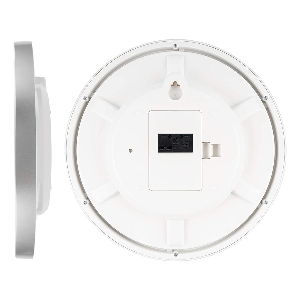 CASIO wall clock radio clock silver analog standard night second hand stop IQ-482J-8JF