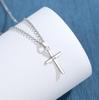 Sterling Silver 925 CZ Diamond Cross Necklace for Women [GAVU]