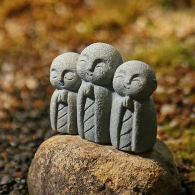 Buddha Statues Cute Little Jizo Buddha Sculpture Zen Figurines Garden Ornaments Jizo Buddhas Japanese Buddha Mini Statue
