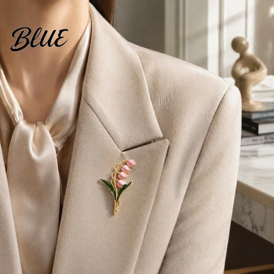 Plant Theme Brooch Flower Pin for Women Golden Plated Floral Lapel Decorative Pin Retro Blossom Badge Jewelry Daily Wear Parties Vintage Botanical