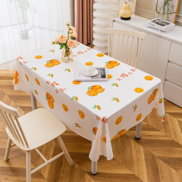 Japanese Style Waterproof Plaid Tablecloth - Oil-proof & Wash-free PEVA for Coffee and Dining Tables