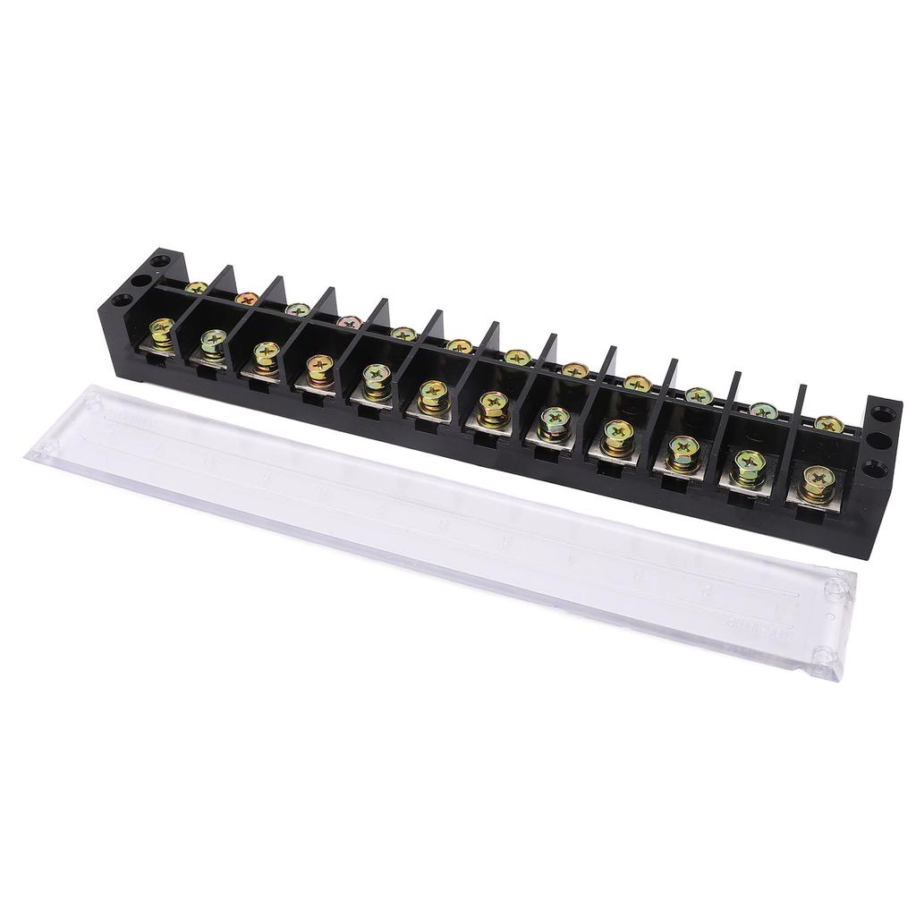 Terminal Strip Block 100A 600V Large Current Easy Wiring Ground Circuit Terminal Block 12 Positions