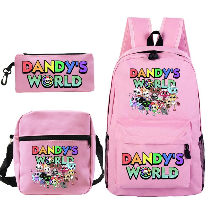 Dandy's World Print Fashion Children's Shoulder Bag Pencil Bag Youth Leisure School Bag Three-piece Set