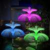 Solar Jellyfish Lamp Outdoor Lights Solar Powered Automatic On/Off 2/5 Layer RGB 7 Color Changing Pathway Light Waterproof Garden Patio Yard Decor