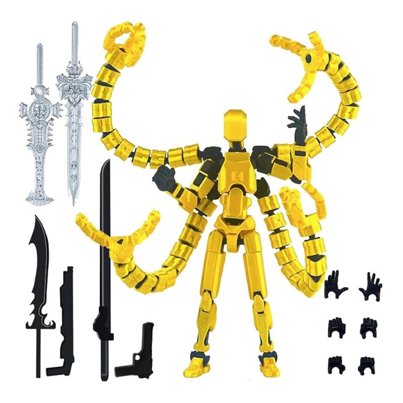 1 Set Actionfigur Doctor Octopus Montagezubehör 3D-gedrucktes mehrgelenkiges bewegliches Robotermodell Geschenk