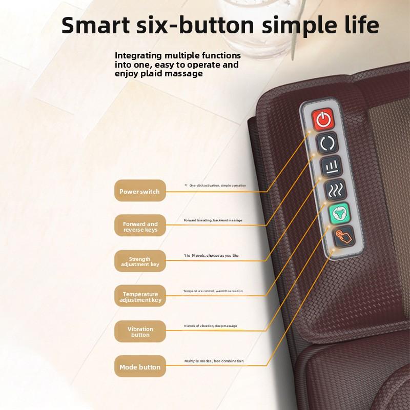 Dual-Purpose Electric Massage Cushion for Full Body, Car, Waist, and Neck