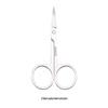 Stainless Steel Eyebrow Scissors Set - 2.5mm Thick, Mirror Finish, Round & Straight Tips
